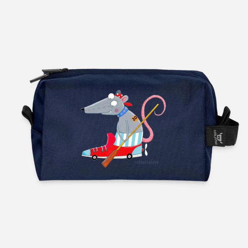 Matze Mausezahn - Recycelte Kulturtasche - Navy