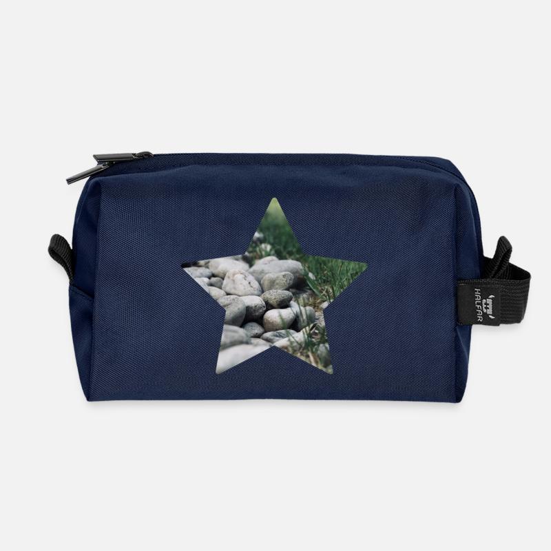Nature star - Recycled Toiletry Zip Bag - navy