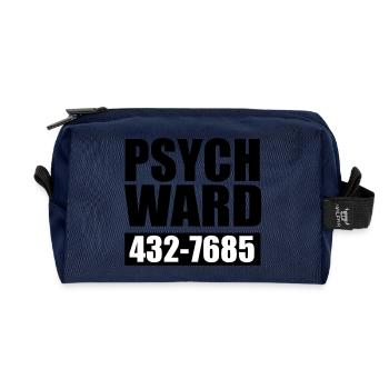 pupille psychiatrique - Trousse de toilette en tissu recyclé - marine - Devant