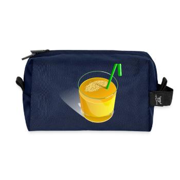 Orange Juice Saft - Recycled Toiletry Zip Bag - navy - Front