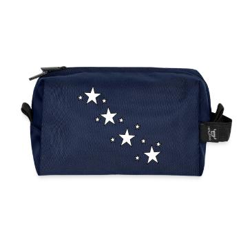 Sterne - Recycelte Kulturtasche - Navy - Vorne