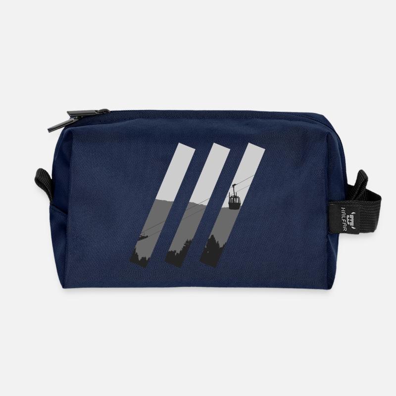 Gondel Schrägstriche - Recycelte Kulturtasche - Navy