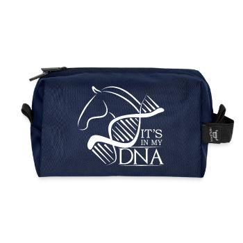 Reiten ist in meiner DNA - Recycelte Kulturtasche - Navy - Vorne