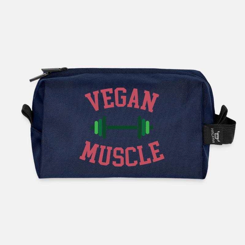 Vegane Muskeln - Recycelte Kulturtasche - Navy