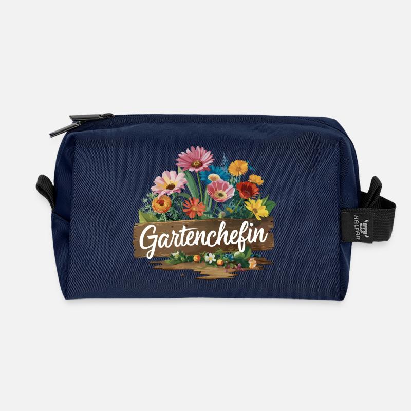 Gartenarbeit Gartenchefin - Recycelte Kulturtasche - Navy