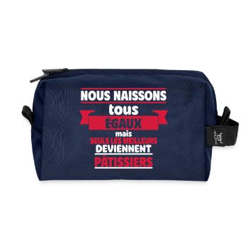 Les meilleurs pâtissiers - Trousse de toilette en tissu recyclé - marine - Devant