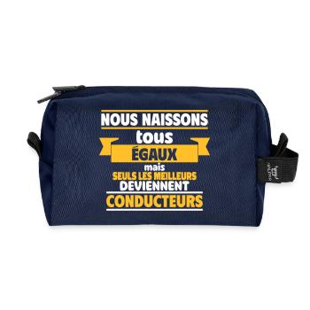 Les meilleurs conducteurs - Trousse de toilette en tissu recyclé - marine - Devant