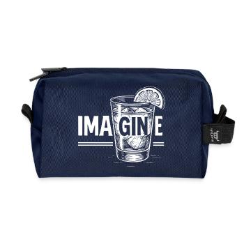 Imagine: Perfect gift idea! - Recycled Toiletry Zip Bag - navy - Front