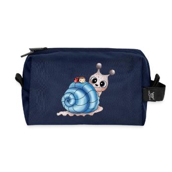 schneckenhaus blau - Recycelte Kulturtasche - Navy - Vorne