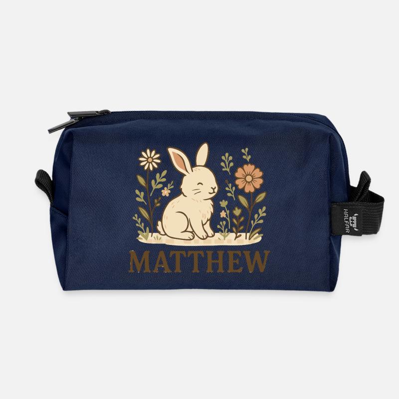 Matthew - Recycled Toiletry Zip Bag - navy