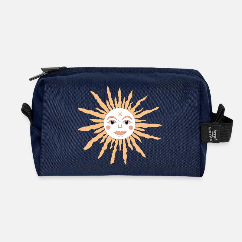 Sonne Celestial - Recycelte Kulturtasche - Navy