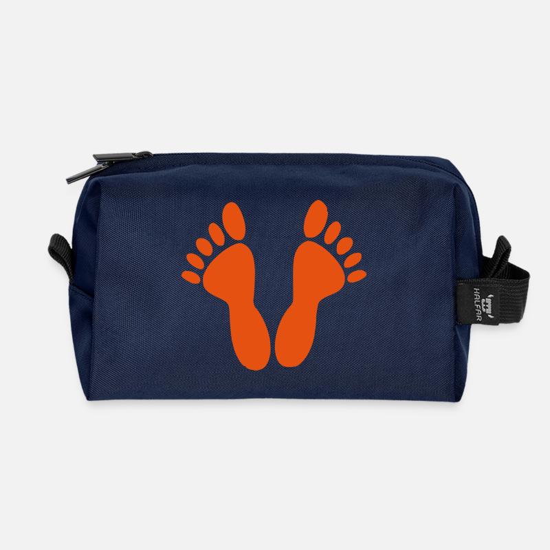 Füße - Recycelte Kulturtasche - Navy