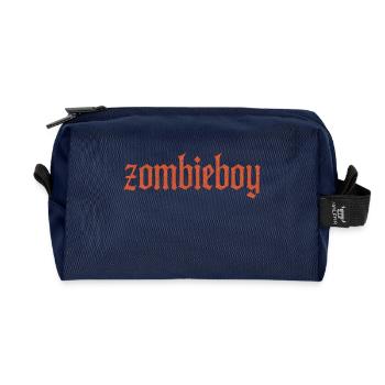 Zombieboy Gothic Schriftzug - Recycelte Kulturtasche - Navy - Vorne