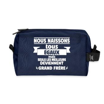 les meilleurs grand frère - Trousse de toilette en tissu recyclé - marine - Devant