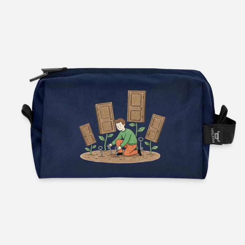 Gärtner wächst Türen - Recycelte Kulturtasche - Navy
