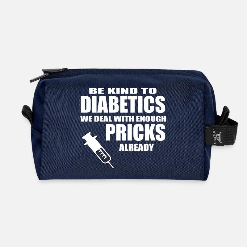 Diabetiker - Recycelte Kulturtasche - Navy