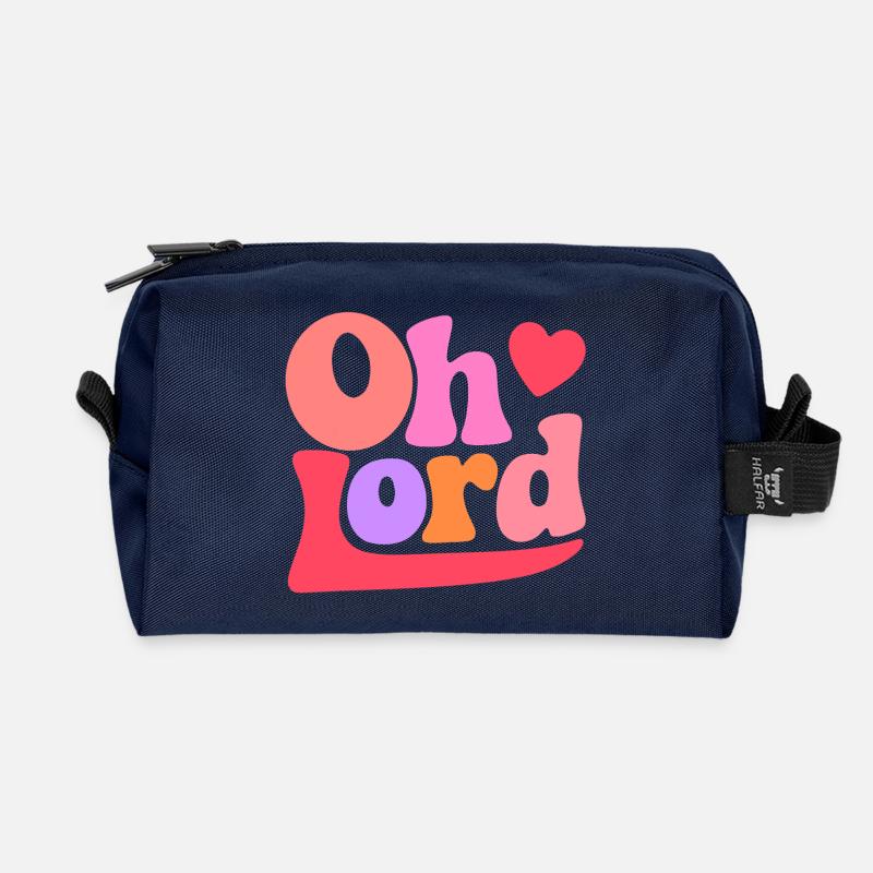Oh Lord - Recycled Toiletry Zip Bag - navy