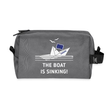 The Boat Is Sinking! (Europe, European Union, NEG) - Recycled Toiletry Zip Bag - anthracite - Front