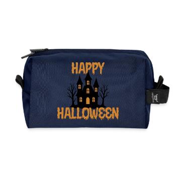 Joyeux halloween - Trousse de toilette en tissu recyclé - marine - Devant