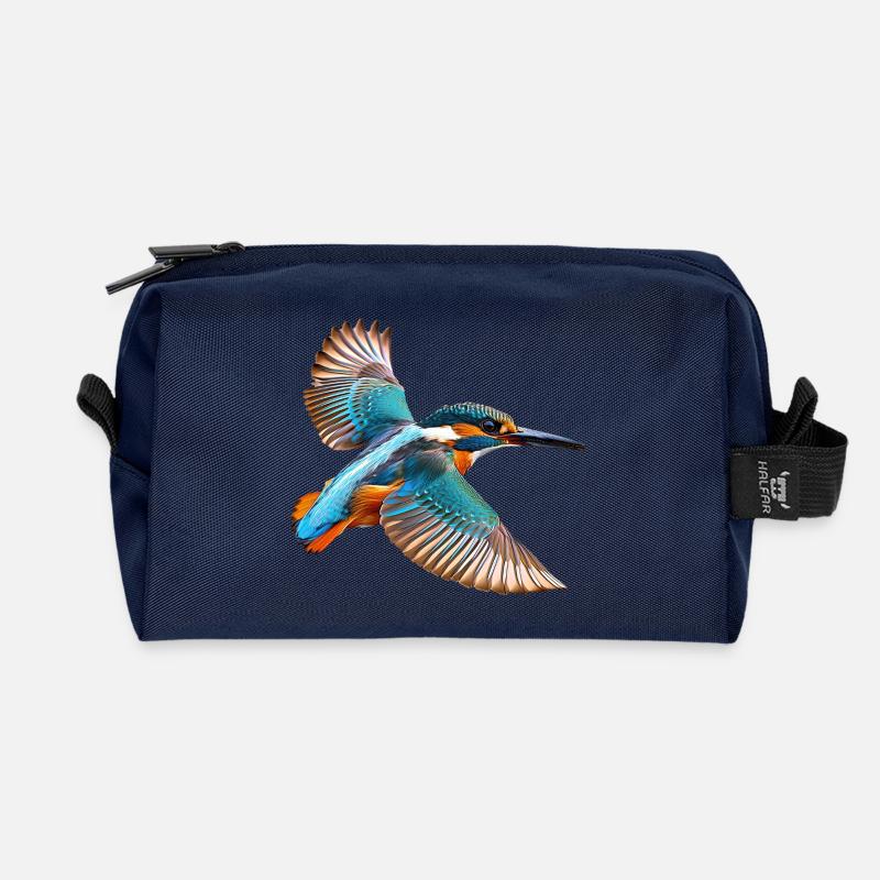Eisvogel - Recycelte Kulturtasche - Navy