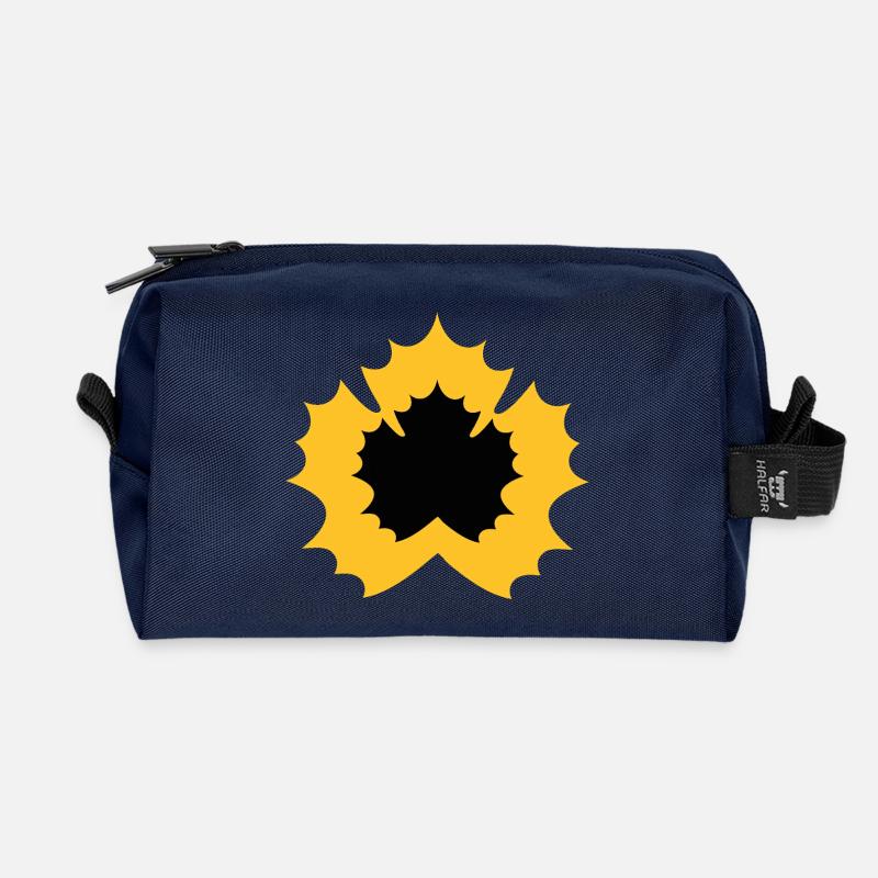 Gelb-schwarzer Skellefteå - Recycelte Kulturtasche - Navy