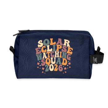 Solar Eclipse Squad 2026 - Recycled Toiletry Zip Bag - navy - Front