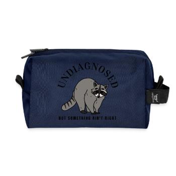 Undiagnostiziert, aber irgendetwas stimmt nicht, Waschbär - Recycelte Kulturtasche - Navy - Vorne
