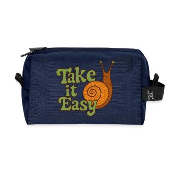 T-shirt rétro Take It Relax Snail - Trousse de toilette en tissu recyclé - marine - Devant