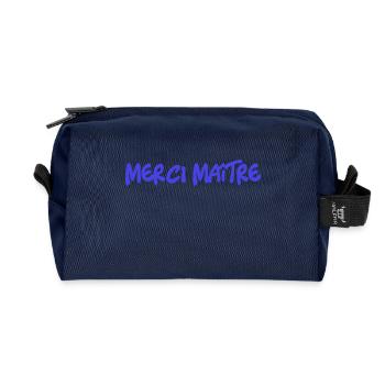 MEISTER. VIELEN DANK. DANKE, MEISTER. MEISTER. MEISTER-GESCHENK - Recycelte Kulturtasche - Navy - Vorne