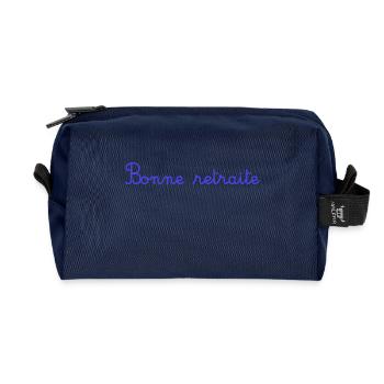 RUHESTAND. ALLES GUTE FÜR DEN RUHESTAND. ALLES GUTE FÜR DEN RUHESTAND. HERZ - Recycelte Kulturtasche - Navy - Vorne