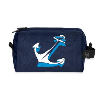 Anker Norddeutschland Hamburg Küste Kiel Hanse - Recycelte Kulturtasche - Navy - Vorne