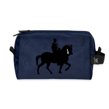 Pferd und Reiter | Ritter | Lanze Reiten Rüstung - Recycelte Kulturtasche - Navy - Vorne