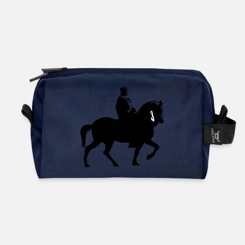 Pferd und Reiter | Ritter | Lanze Reiten Rüstung - Recycelte Kulturtasche - Navy