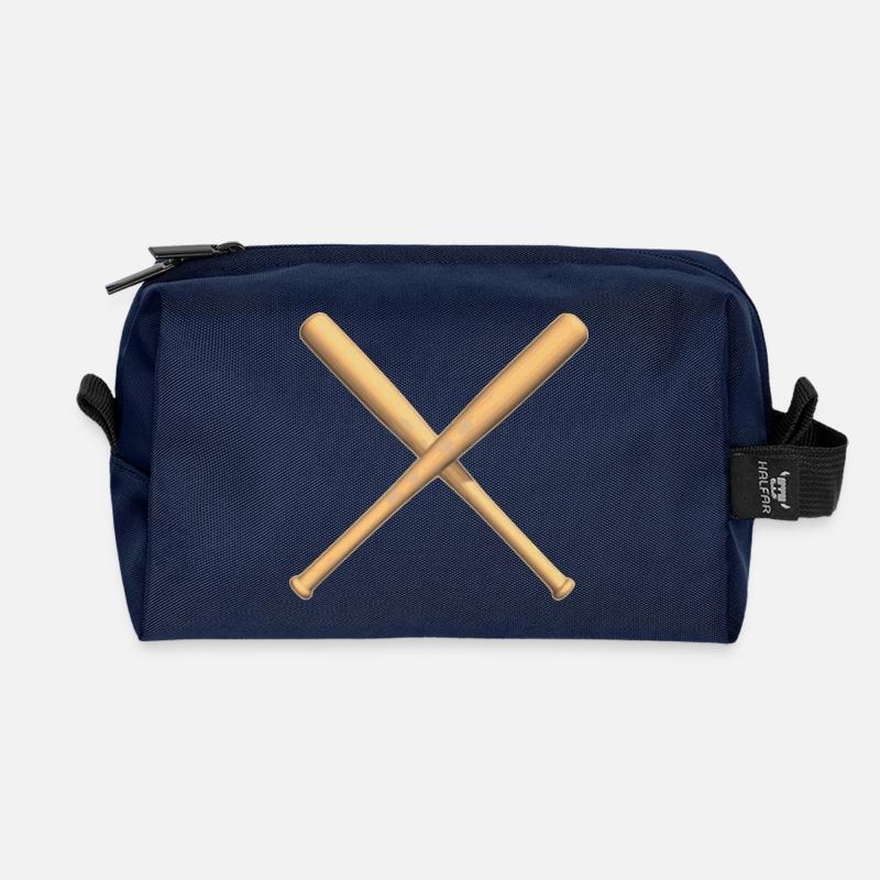 Baseball Schläger - Recycelte Kulturtasche - Navy