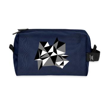 form muster dreiecke design origami cool papier 3c - Recycelte Kulturtasche - Navy - Vorne