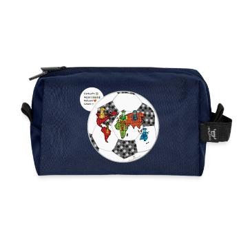 Le football relie les mondes - Les gardiens d'Orbis - Trousse de toilette en tissu recyclé - marine - Devant