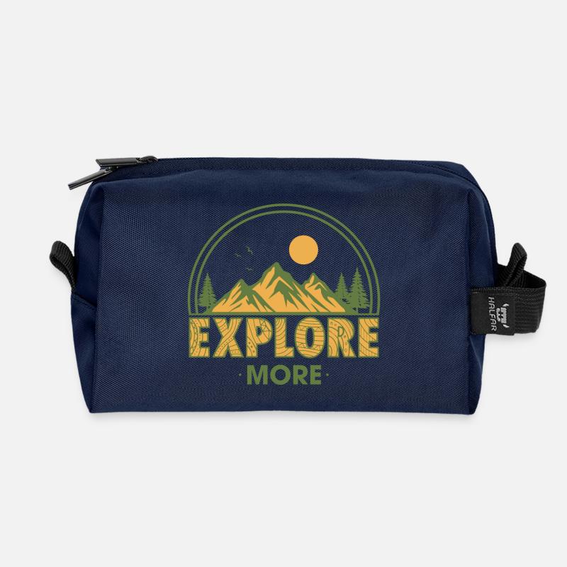 Explore More - Recycled Toiletry Zip Bag - navy