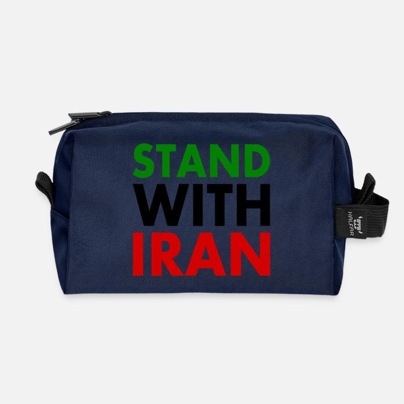 Stand with iran - Recycelte Kulturtasche - Navy