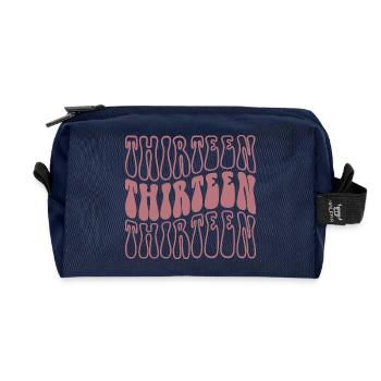 Thirteen 13th Birthday Girls 13 Years Old - Recycled Toiletry Zip Bag - navy - Front