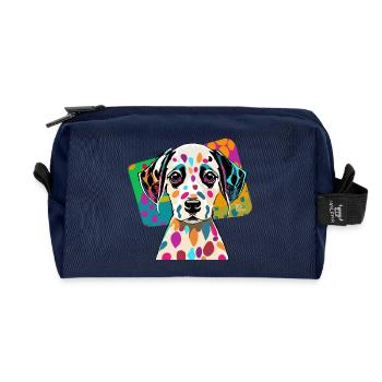 Dalmatiner - Recycelte Kulturtasche - Navy - Vorne