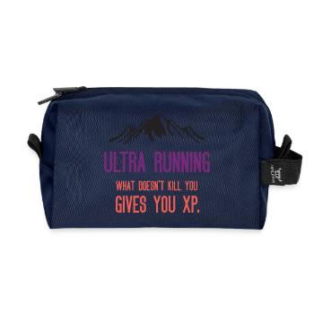 Ultra Running - Was dich nicht umbringt, gibt dir XP - Recycelte Kulturtasche - Navy - Vorne