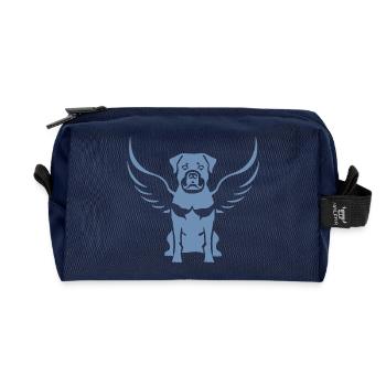 Rottweiler Aile d’ange Silhouette - Trousse de toilette en tissu recyclé - marine - Devant