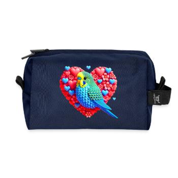 Welliheart (01) - Recycled Toiletry Zip Bag - navy - Front