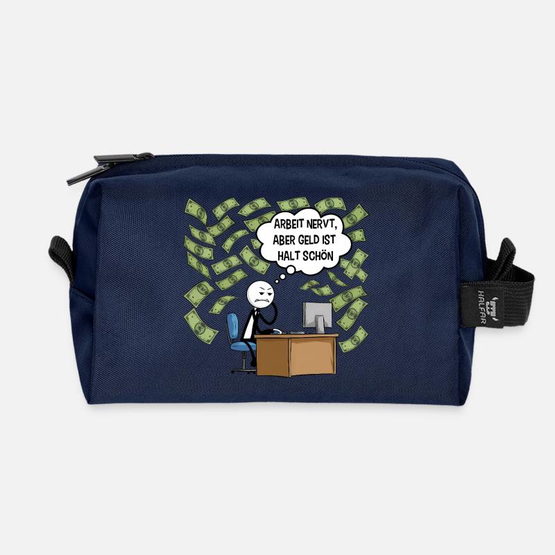 Arbeit nervt - Recycelte Kulturtasche - Navy