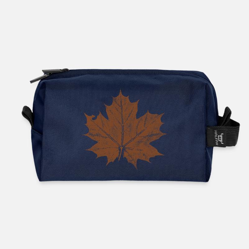 Ahornblatt  - Recycelte Kulturtasche - Navy