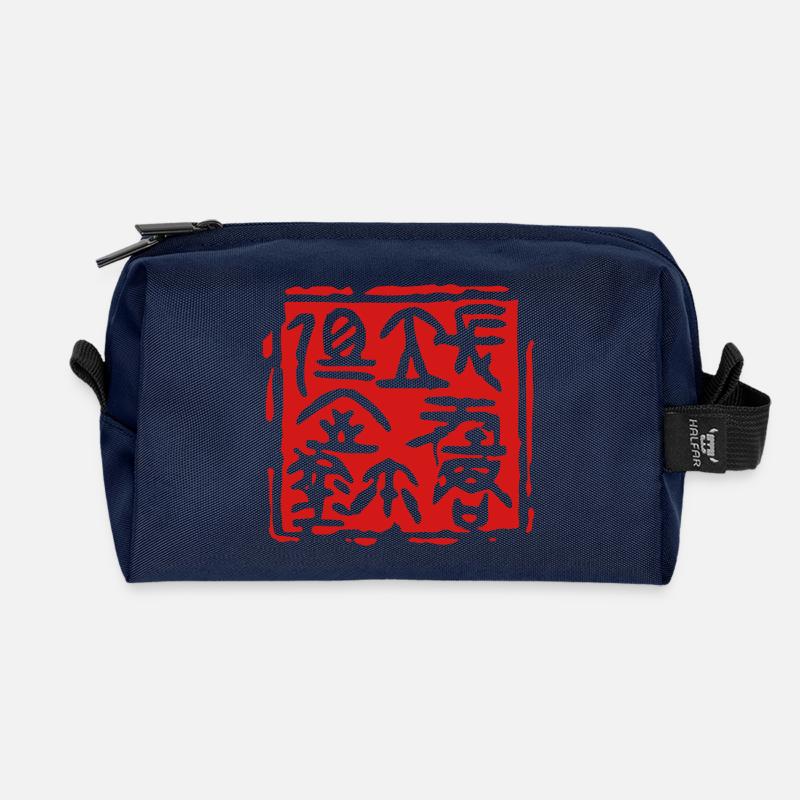 Siegelstempel des Herrschers von Changping - 长平君相室玺 - Recycelte Kulturtasche - Navy