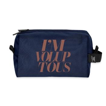 Affirmation expressive Positivité corporelle - Trousse de toilette en tissu recyclé - marine - Devant