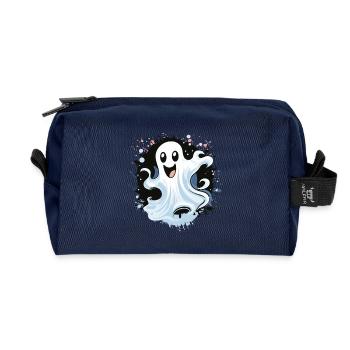 Fröhlicher Geister Spritzer - Recycelte Kulturtasche - Navy - Vorne