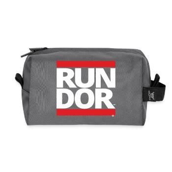 Run - Recycled Toiletry Zip Bag - anthracite - Front