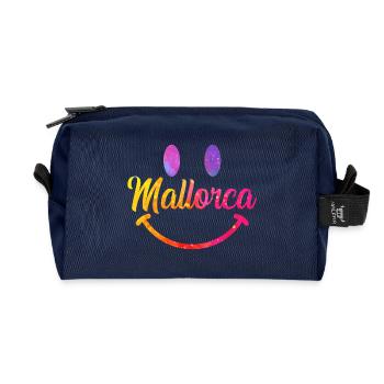 Mallorca Watercolors Smiley - Recycled Toiletry Zip Bag - navy - Front